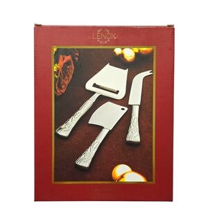LENOX Silver Cheese Knife 3 pc Set